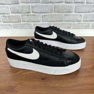⭐Rare Nike Blazer Low Platform Sz 12 Women Shoes Black White Sneakers DJ0292-001